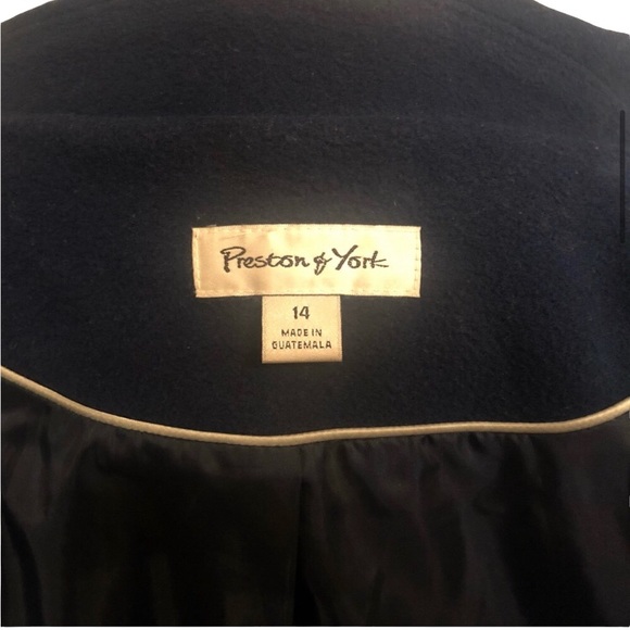Women’s Navy Blue Wool Pea Coat - Picture 6 of 12